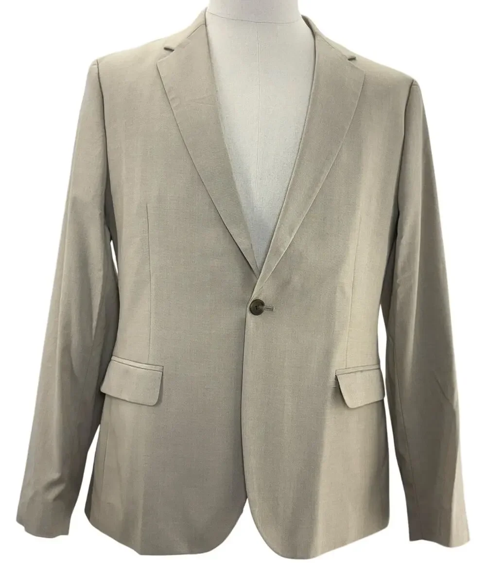 ASOS Slim Fit Beige Blazer Jacket Men's 42R One Button Modern Sport Coat